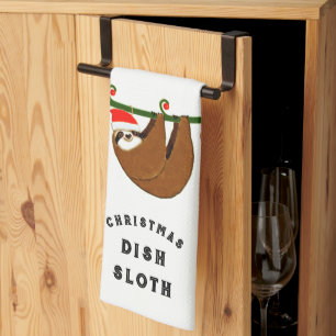 Funny Christmas Holiday Party Kitchen Towel