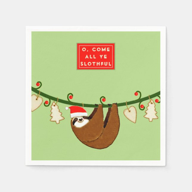 Funny Christmas Holiday Party Napkin (Front)