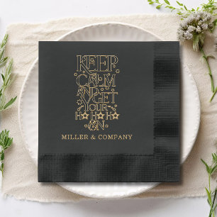 Funny Christmas Holidays Corporate Personalized Foil Napkins