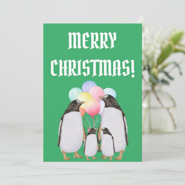 Funny christmas holidays thank you card (Standing Front)