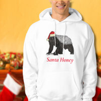 Funny Christmas Honey Badger Santa Honey Quote