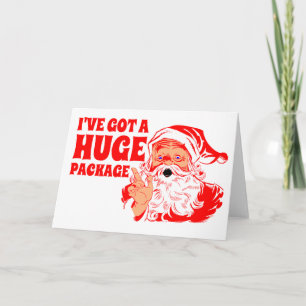 Funny Christmas, Huge Package Holiday Card
