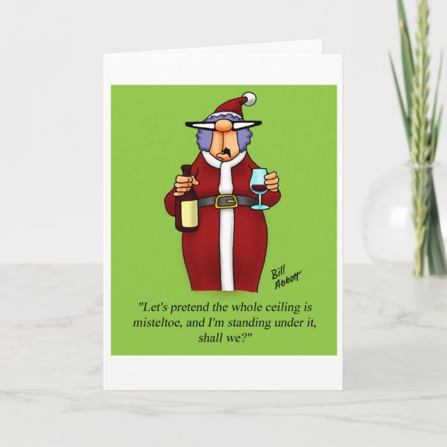 Funny Christmas Humor Greeting Card For Him (Front)