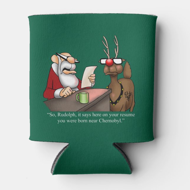 Funny Christmas Humour Can Cooler (Front)
