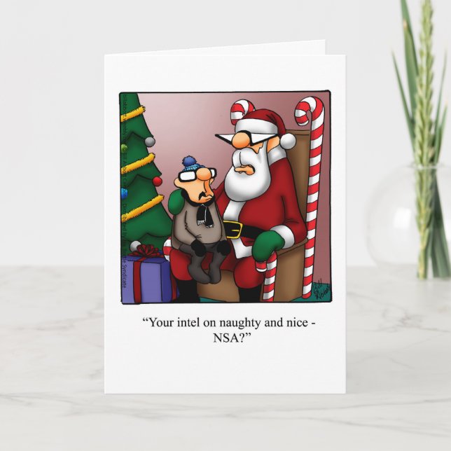 Funny Christmas Humour Geeting Card (Front)