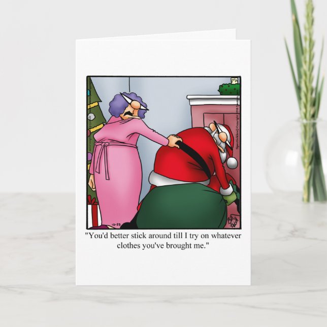 Funny Christmas Humour Greeting Card  (Front)