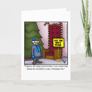 Funny Christmas Humour Greeting Card 