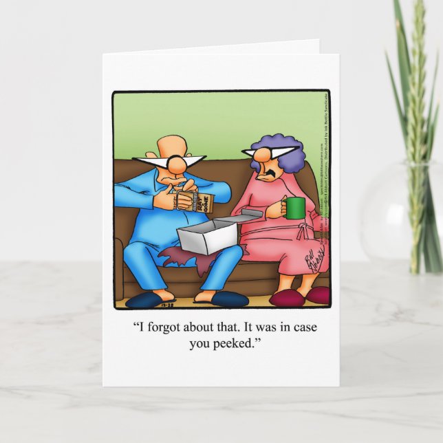 Funny Christmas Humour Greeting Card (Front)