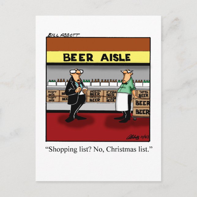 Funny Christmas Humour Postcard (Front)