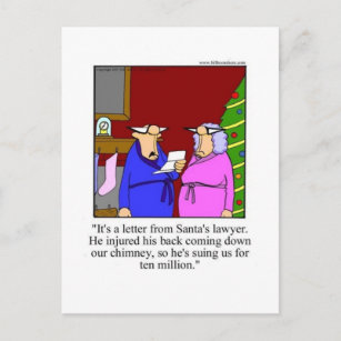 Funny Christmas Humour Postcard