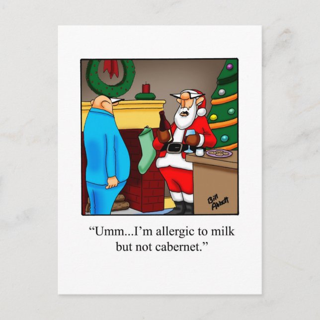 Funny Christmas Humour Postcard (Front)