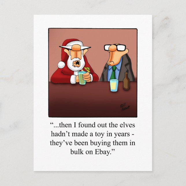 Funny Christmas Humour Postcard (Front)