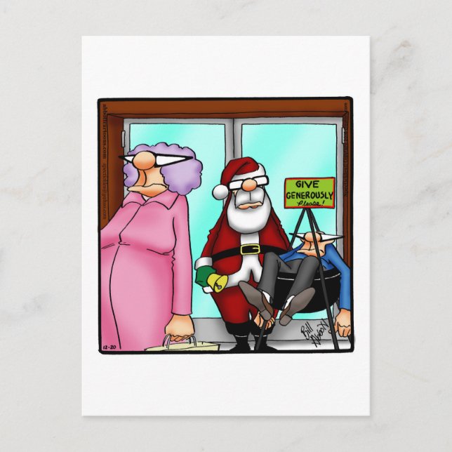 Funny Christmas Humour Postcard (Front)