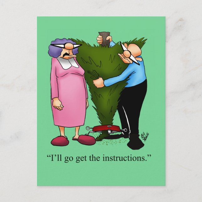 Funny Christmas Humour Postcard (Front)