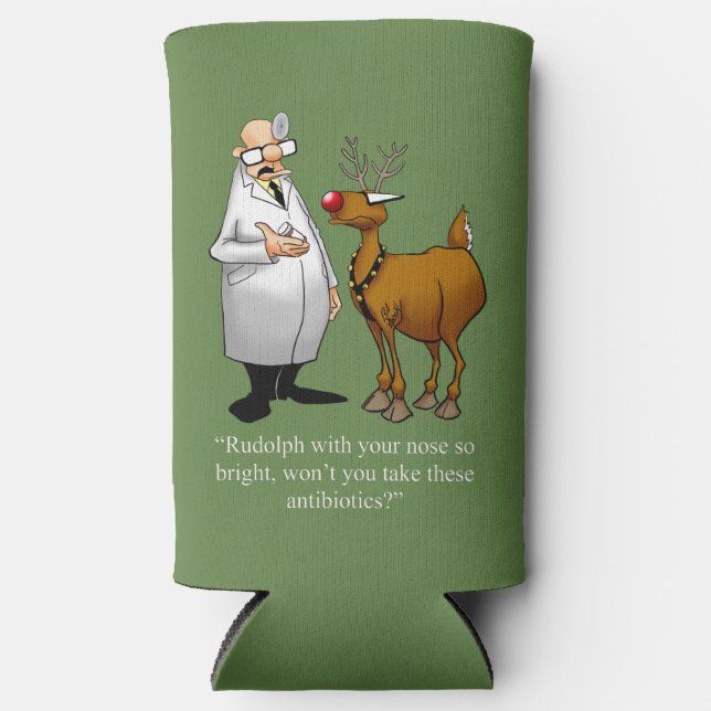 Funny Christmas Humour Seltzer Can Cooler (Front)