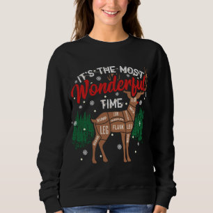 Funny Christmas hunting xmas deer hunter reindeer Sweatshirt