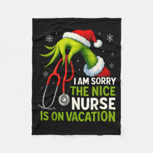 Funny Christmas I Am Sorry The Niche Nurse Medical Fleece Blanket
