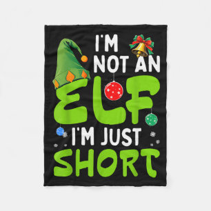 Funny Christmas Im Not An Elf Just Short Xmas Men  Fleece Blanket