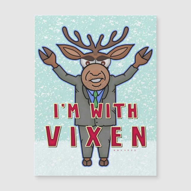 Funny Christmas I'm with Vixen Reindeer Election (Front)