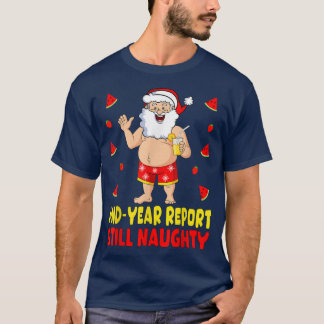 Funny Christmas In July Santa Summer Vacation Men  T-Shirt