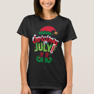 Funny Christmas In July Shirt Summer Elf Santa Xma