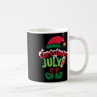Funny Christmas In July Shirt Summer Elf Santa Xma Coffee Mug