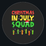 Funny Christmas In July Squad Hawaii Beach Summer  Classic Round Sticker<br><div class="desc">Funny Christmas In July Squad Hawaii Beach Summer Xmas Santa</div>