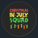 Funny Christmas In July Squad Hawaii Beach Summer  Classic Round Sticker<br><div class="desc">Funny Christmas In July Squad Hawaii Beach Summer Xmas Santa</div>