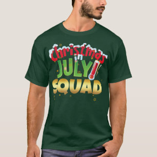 Funny Christmas in July Squad Summer Group Santa T-Shirt
