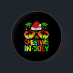 Funny Christmas In July Summer Sungles Beach Hawai 2 Inch Round Button<br><div class="desc">Funny Christmas In July Summer Sungles Beach Hawaii Santa</div>