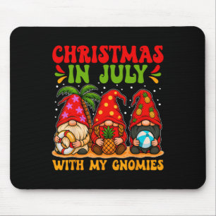 Funny Christmas In July With My Gnomies Gnomes Sum Mouse Pad