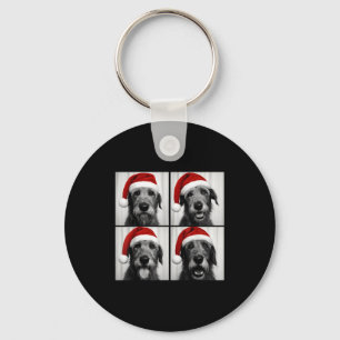 Funny Christmas Irish Wolfhound Santa Dog Lover Ph Keychain