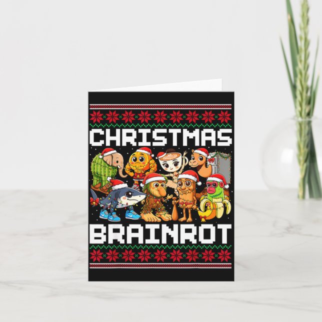 Funny Christmas Italian Brain Rot For Men Women Bo Card (Front)