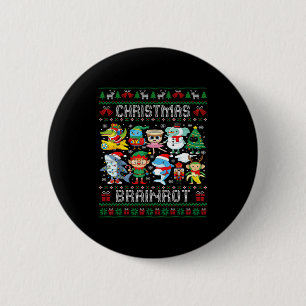 Funny Christmas Italian Brain Rot Italian Brainrot 2 Inch Round Button