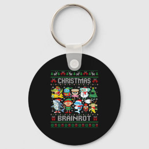 Funny Christmas Italian Brain Rot Italian Brainrot Keychain