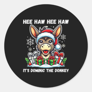 Funny Christmas Italian Christmas Dominic T  Classic Round Sticker