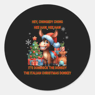 Funny Christmas Italian Christmas Dominick The Classic Round Sticker