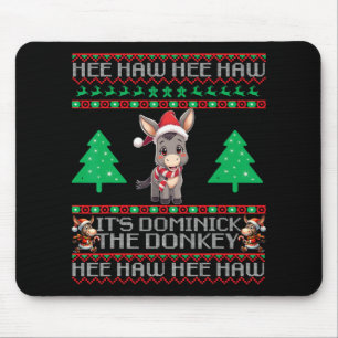 Funny Christmas Italian Christmas Donkey Dominick Mouse Pad