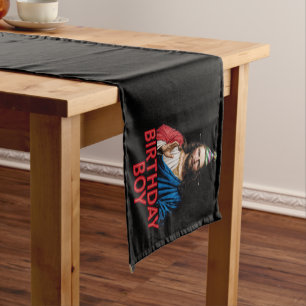 Funny Christmas Jesus Birthday Boy Short Table Runner