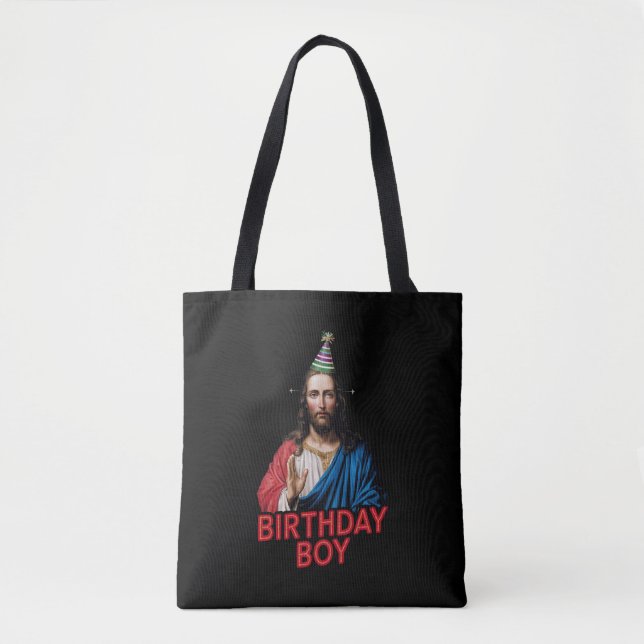 Funny Christmas Jesus Birthday Boy  Tote Bag (Front)