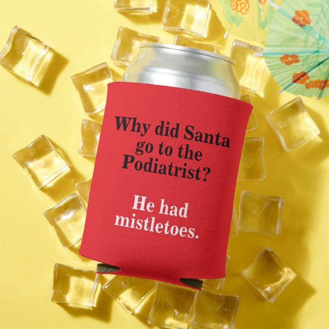Funny Christmas Joke design Can Cooler (In Situ Summer)