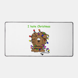Funny Christmas Joke Dogs Puppies Pets Holiday Desk Mat