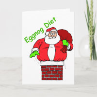 Funny Christmas Joke Santa Claus Eggnog Diet