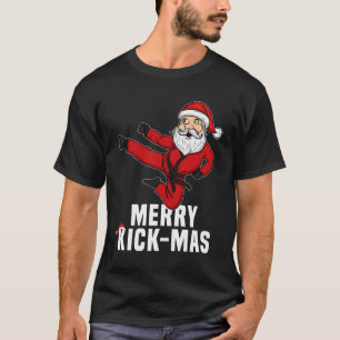 Funny Christmas Karate Santa Merry Kickmas Gift Fo T-Shirt