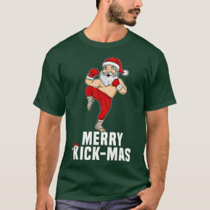 Funny Christmas Karate Santa Merry Kickmas Gift T-Shirt