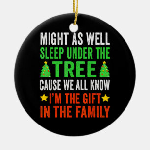 Funny Christmas Kids Christmas Pyjamas Girls Boys Ceramic Ornament