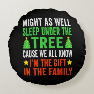 Funny Christmas Kids Christmas Pyjamas Girls Boys Round Pillow