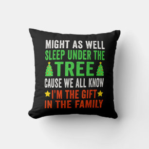 Funny Christmas Kids Christmas Pyjamas Girls Boys Throw Pillow