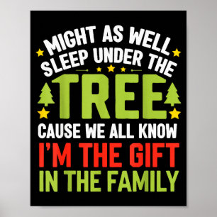 Funny Christmas Kids Mens Christmas Pajamas Women Poster