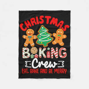 Funny Christmas King Crew King Christmas Cookie Fleece Blanket